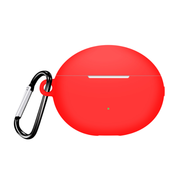Силіконовий чохол для Huawei FreeBuds 5i з карабіном (Red)