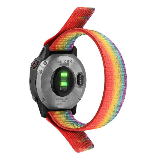 Нейлоновий ремінець на липучці для Garmin Fenix 7/7X/6X/5X/6/5 22ММ.  (Різнокольоровий)