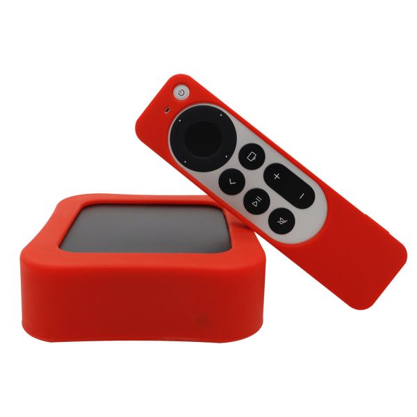 Силіконовий набір чохлів для Apple TV 4K 2022 / 3-го покоління (Apple TV 7) (Red)