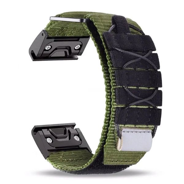 Ремінець нейлоновий для годинника Garmin 26 mm QuickFit тактичний Military (Green)