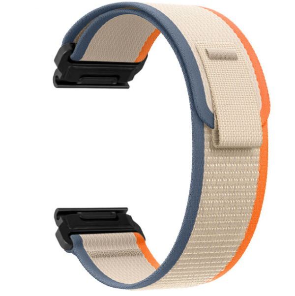 Спортивний нейлоновий ремінець Garmin QuickFit 26 мм для Fenix / Enduro / Tactix (текстиль, липучка) (білий)