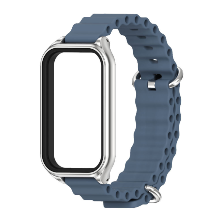 Ремінець Ocean силіконовий для Xiaomi Mi Smart Band 8 Active (Синій)