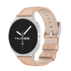 Шкіряний ремінець для Samsung Galaxy Watch 8 (40/44 мм) / Watch Ultra — натуральна шкіра, нержавіюча (бежевий+срібло)