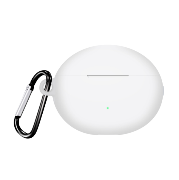 Силіконовий чохол для Huawei FreeBuds 5i з карабіном (White)