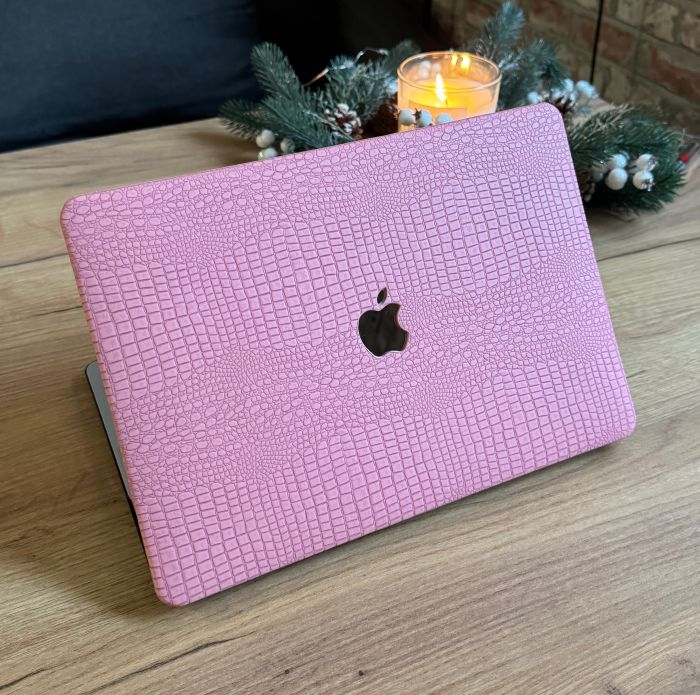 Чохол накладка шкіряна на MacBook Pro 16.2 A2485 | A2780 (Рожевий)