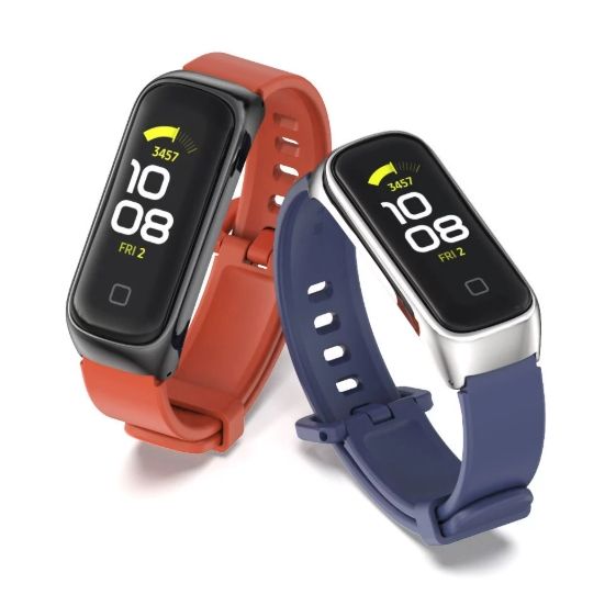 Силіконовий ремінець з захисною рамкою для Samsung Galaxy Fit 2 (зелений)