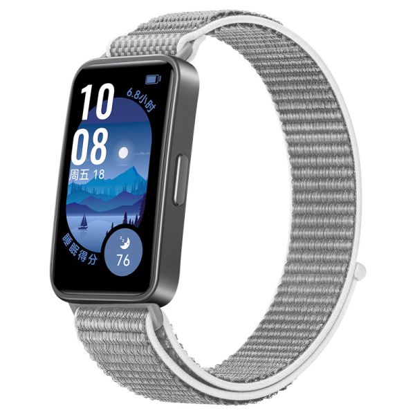 Нейлоновий ремінець для Huawei Band 8 / 9 з липучкою (Gray)