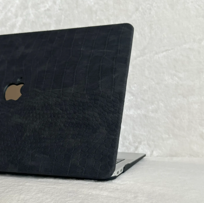 Чохол накладка на MacBook Pro 13  M1/M2/M3 ШКІРЯНИЙ (Чорний)