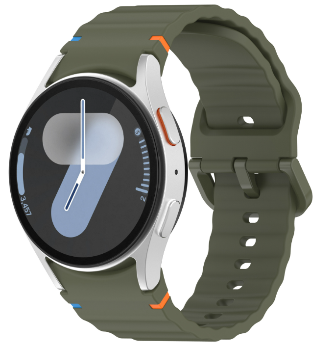 Силіконовий ремінець для Samsung Galaxy Watch 7/FE/6/5/4 (Хакі зелений)