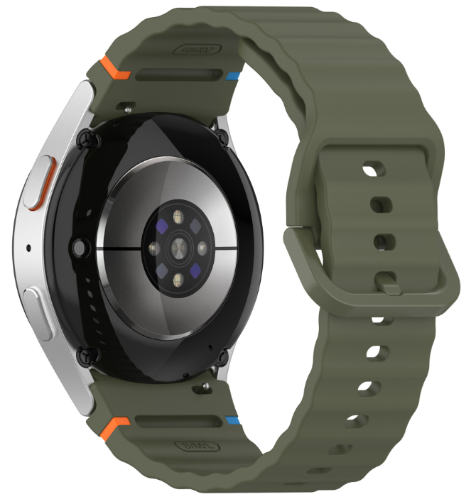 Силіконовий ремінець для Samsung Galaxy Watch 7/FE/6/5/4 (Хакі зелений)