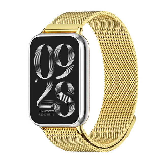 Металевий ремінець Milanese Loop для Mi Band 8 Pro / 9 Pro / Redmi Watch 4 & 5 (Yellow Gold)