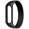 Тканинний монобраслет Braided Solo Loop для Xiaomi Mi Band 3 | 4 | 5 | 6 (Розмір M - 170 мм), Чорний (Чорний)