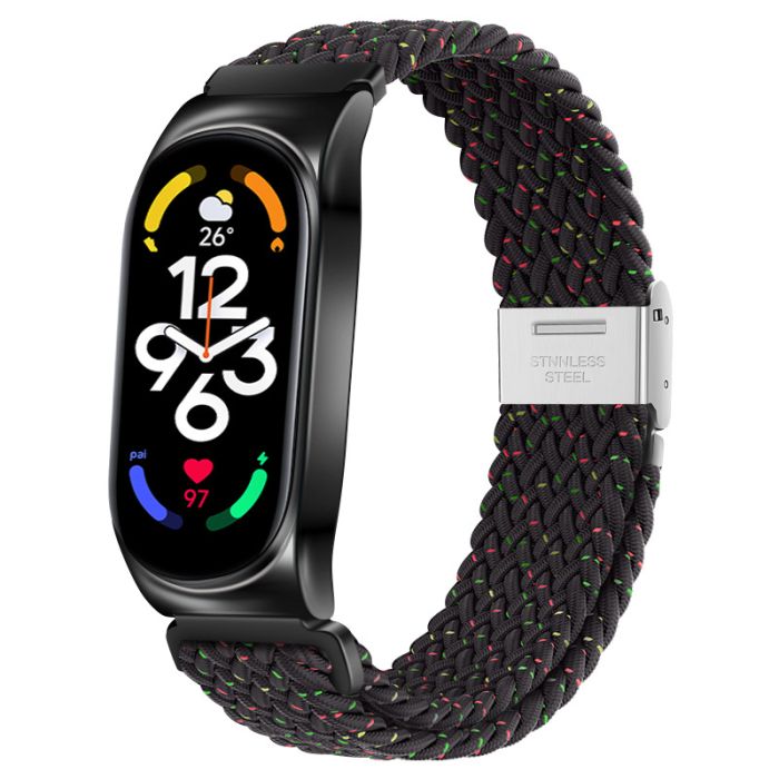 Ремінець для Mi Band 8/9 тканинний (Black / Green)