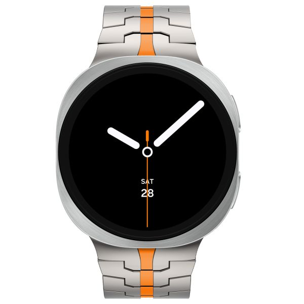 Металевий браслет Butterfly для Samsung Galaxy Watch 8 Classic 46 мм (orange line)