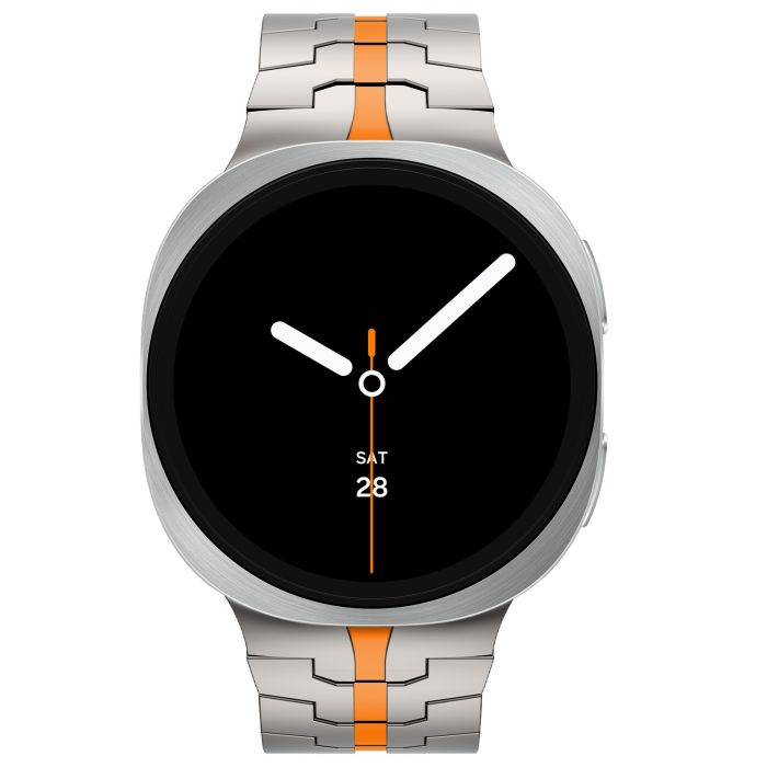Металевий браслет Butterfly для Samsung Galaxy Watch 8 Classic 46 мм (orange line)