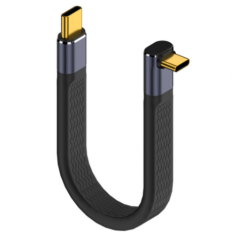 USB4.0 Type-C кабель (U-подібний, гнучкий) 240W, 40Gbps — короткий подовжувач Thunderbolt 4